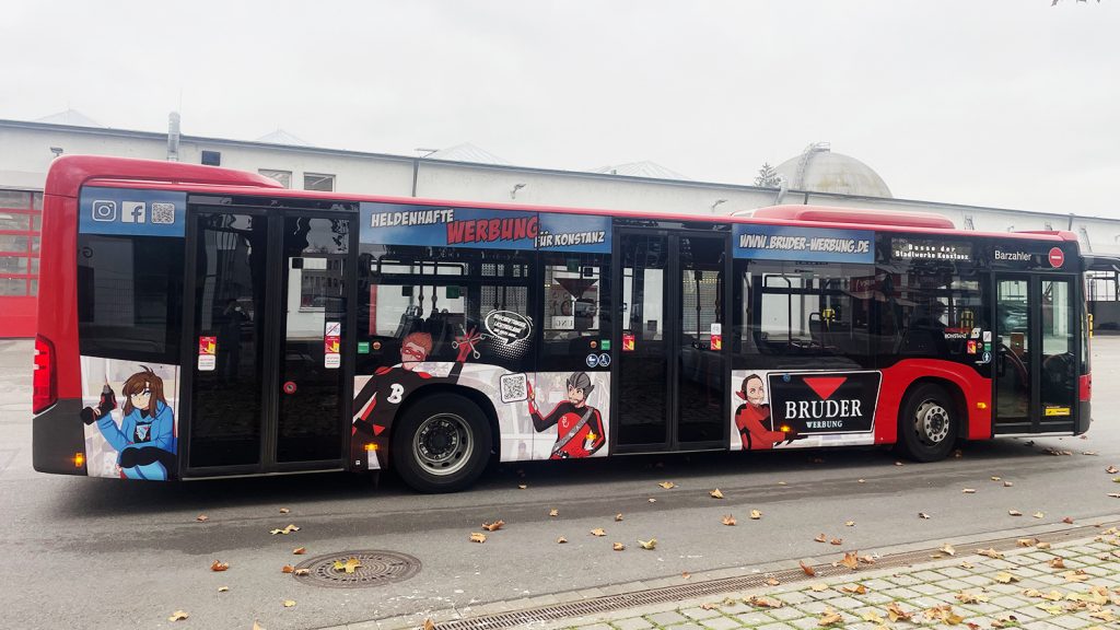 Bruder Werbung Stadtwerke Bus Seitenansicht Bruder Werbung Stadtwerke Bus Seitenansicht