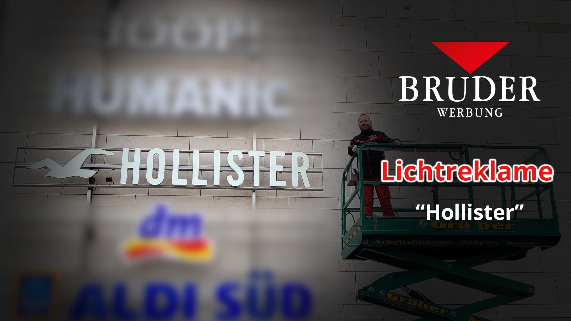 Hollister Lichtreklame Werbung