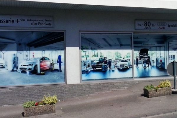 Scheibenfolierung mit Digitaldruck - sichtundurchlässig