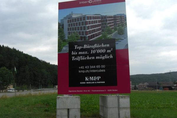 Bautafel für Neubaugebiet