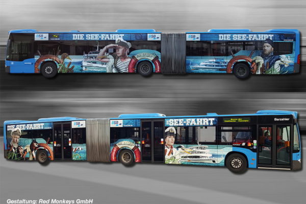 Vollfolierung/Beschriftung Linienbus