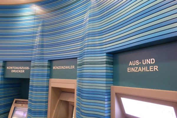 CNC-gefräste Metallbuchstaben für Bankautomaten