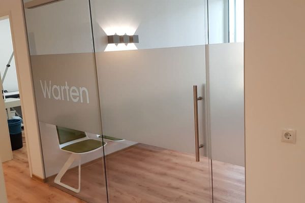 Sichtschutz Wartebereich in Praxis