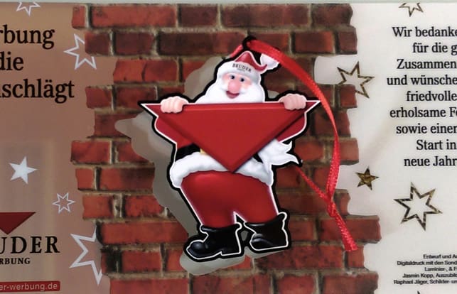 Weihnachtskarte Bruder-Werbung