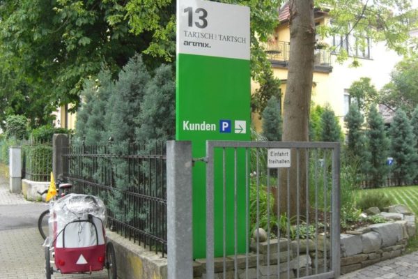 Werbepylon bedruckt